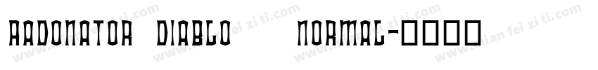 Radonator Diablo   Normal字体转换